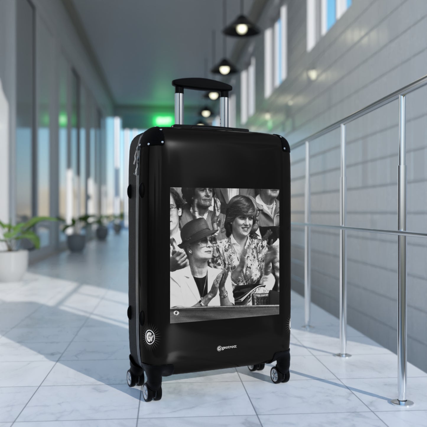Princess Grace And Lady Diana Spencer Applauding 20Th Century Photos Luggage Bag Rolling Suitcase Spinner
