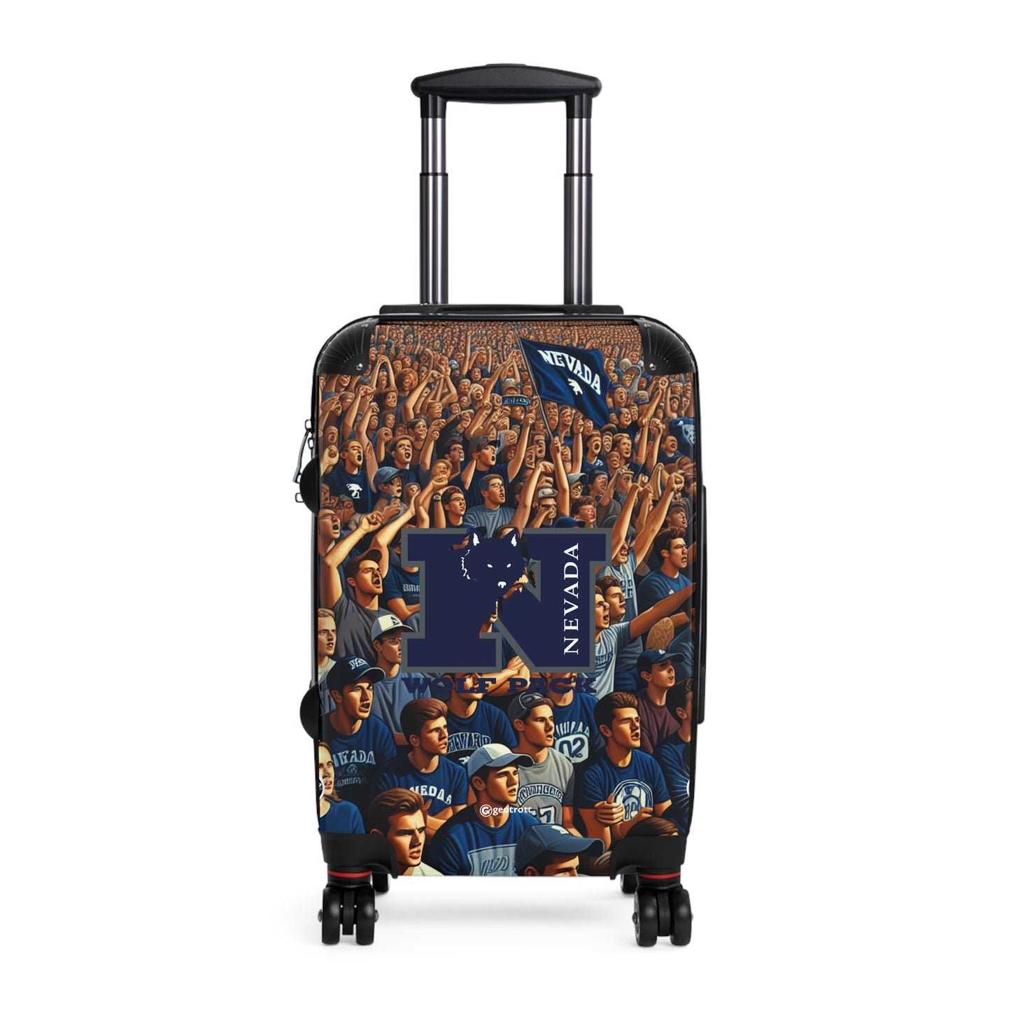 University Of Nevada Wolf Pack College Football Team Luggage Bag Rolling Suitcase Spinner
