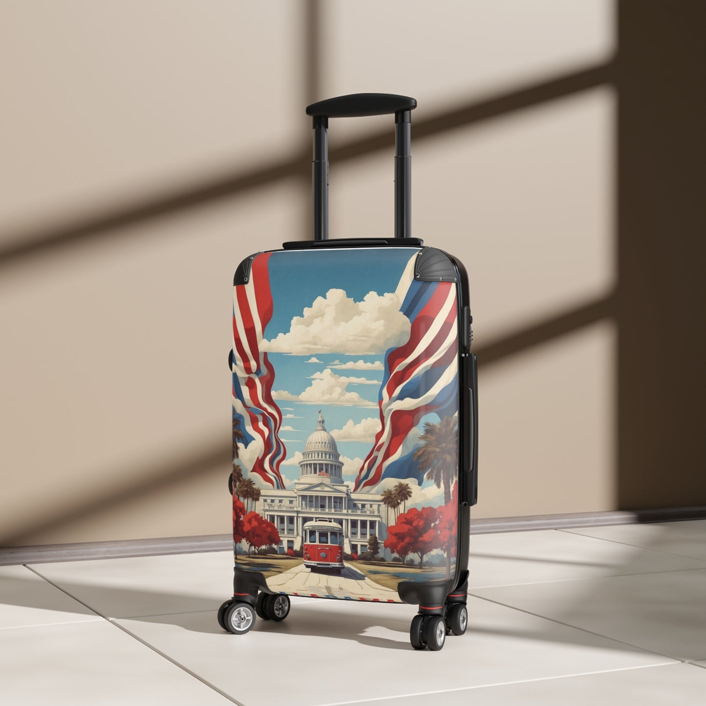 Alabama'S Capital Glory: Vintage Montgomery Travel Poster, Patriotic American Landmark Art Vintage Travel Poster
