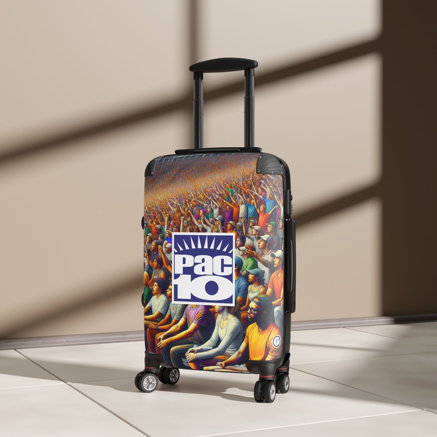 Pac 10 Collegiate Western Athletic Conference Luggage Bag Rolling Suitcase Spinner