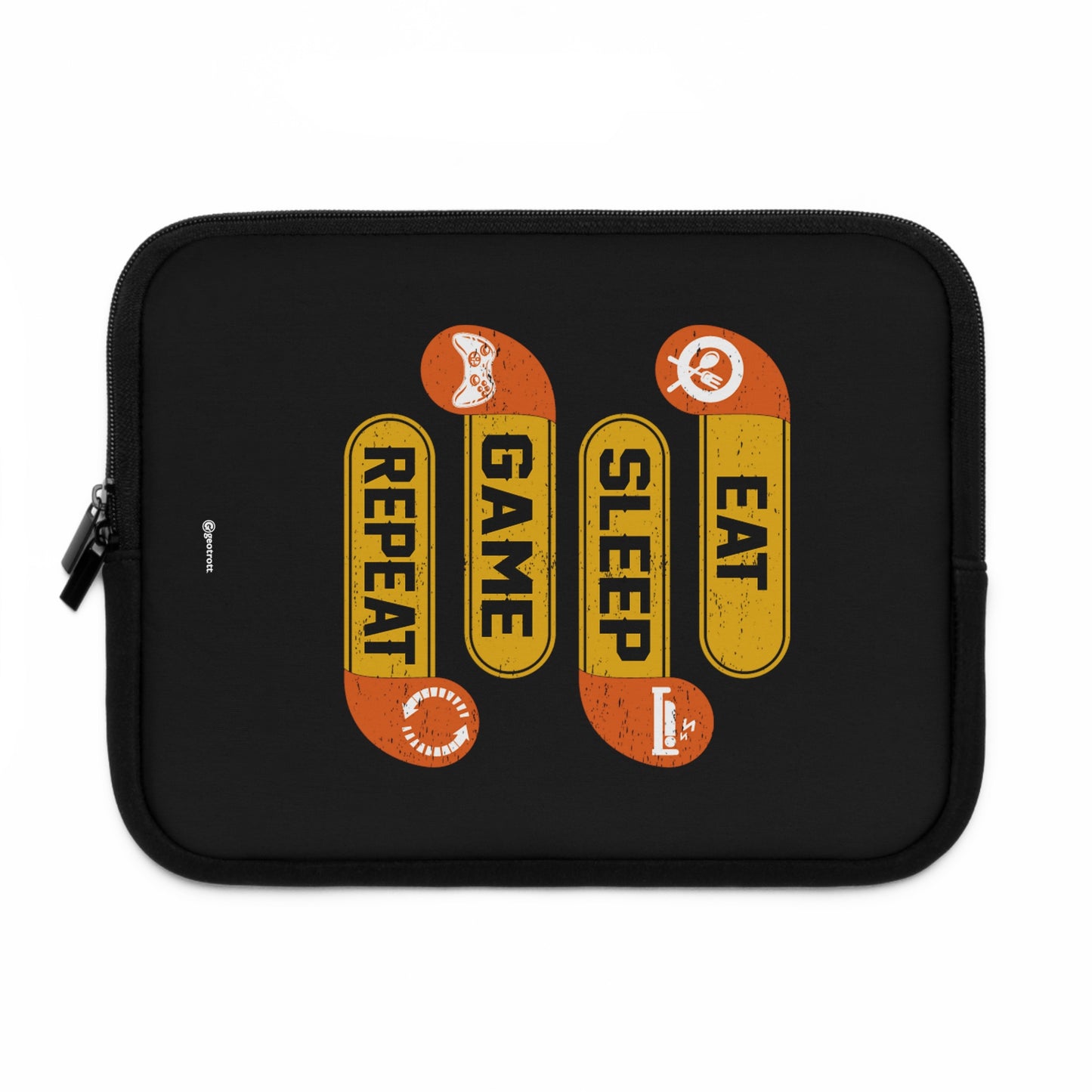 Eat Sleep Game Repeat 3 Gamer Gaming Lightweight Smooth Neoprene Laptop Sleeve