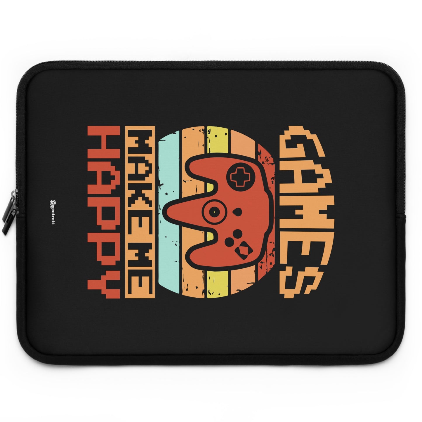 Games Make Me Happy 3 Gamer Gaming Lightweight Smooth Neoprene Laptop Sleeve