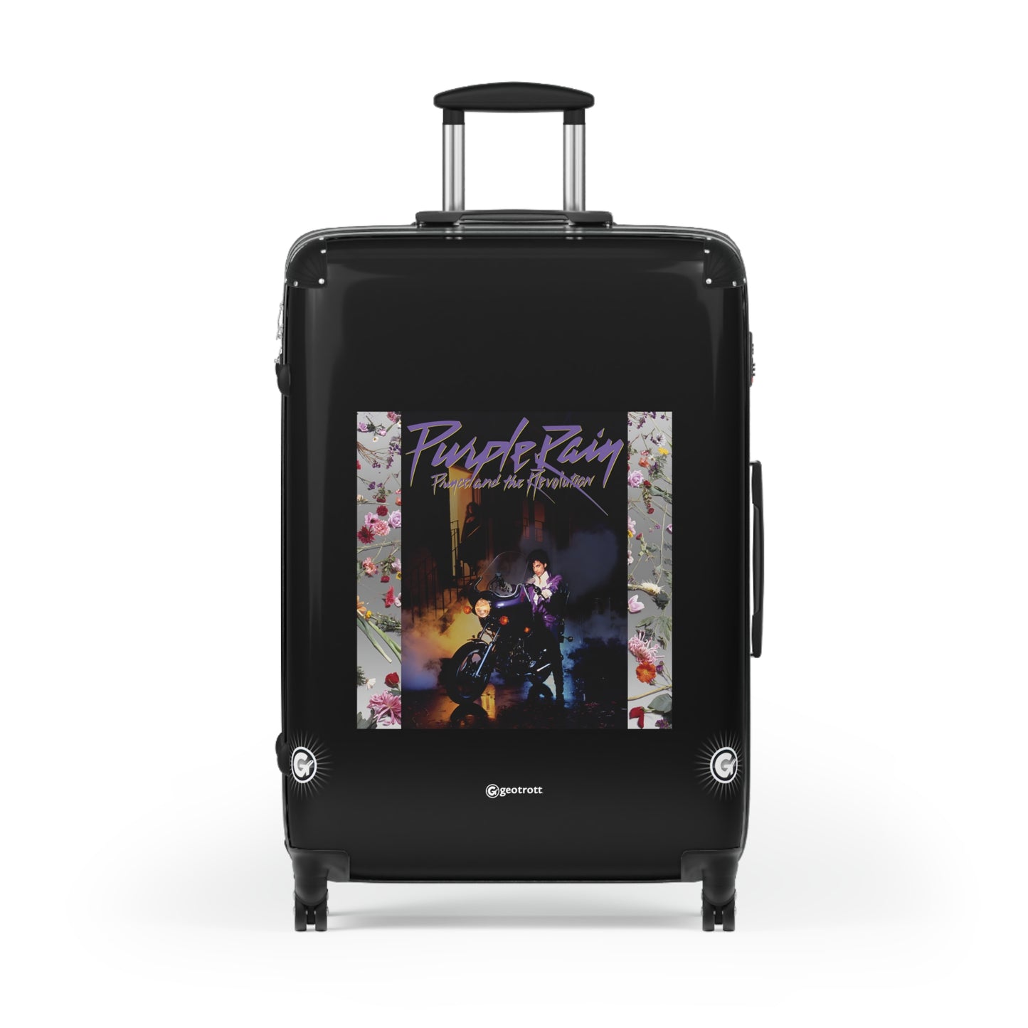 Purple Rain Prince And The Revolution Eighties Music Album Luggage Bag Rolling Suitcase Spinner