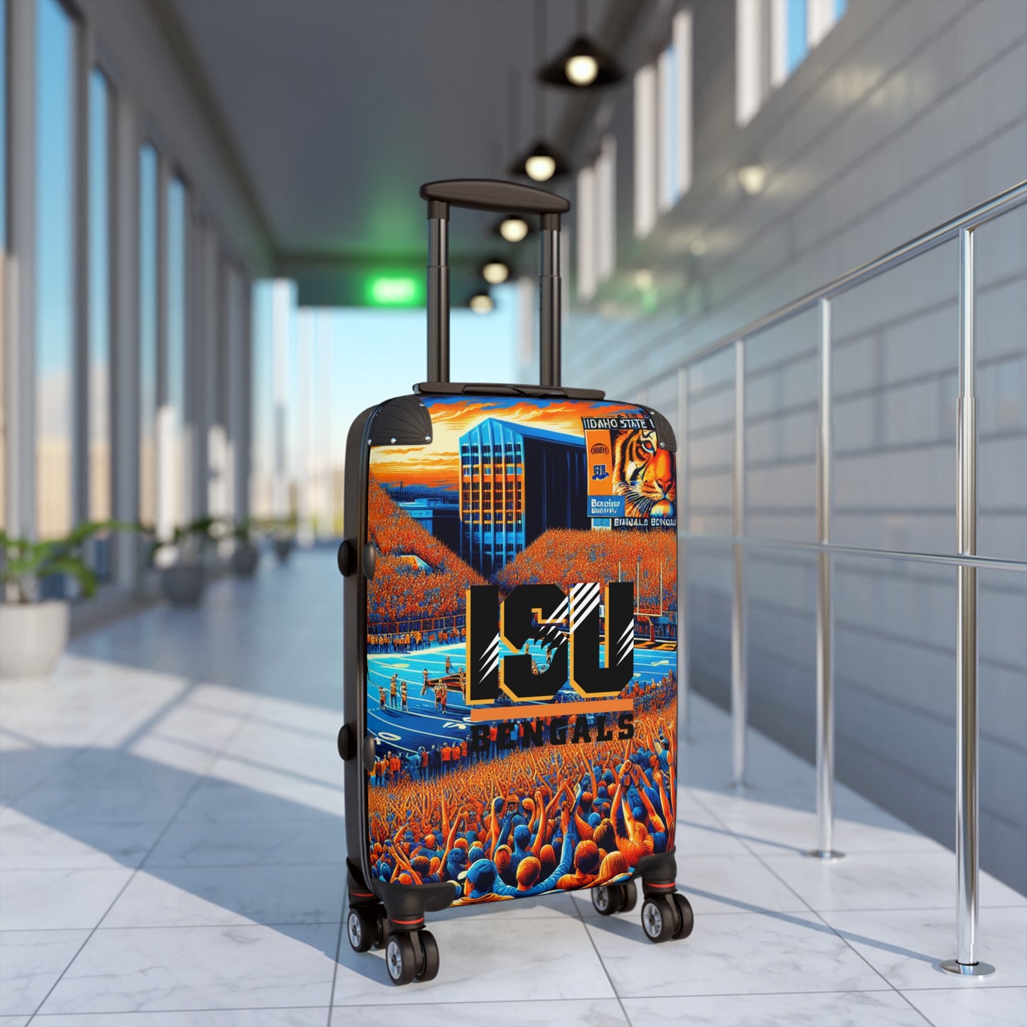 Idaho State University Bengals College Team Luggage Bag Rolling Suitcase Spinner