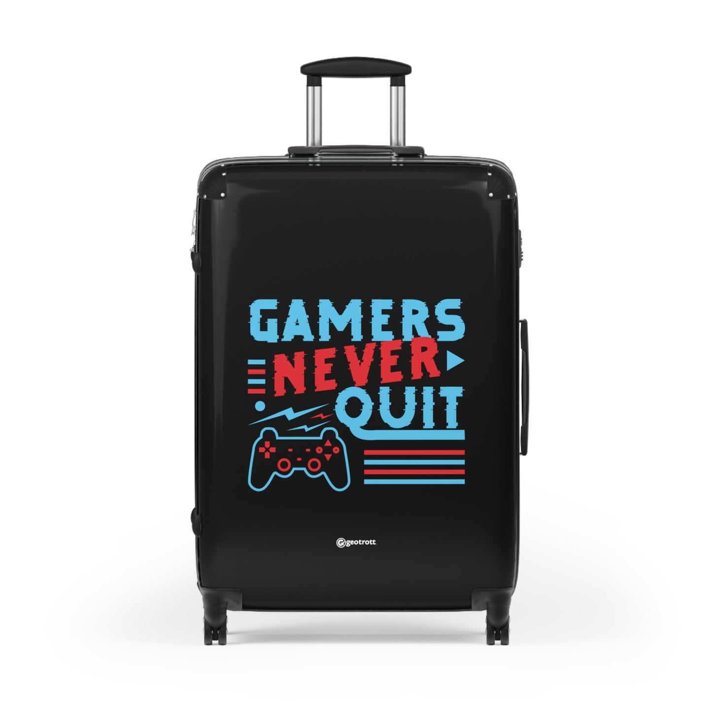 Gamers Never Quit 4 Gamer Gaming Suitcase