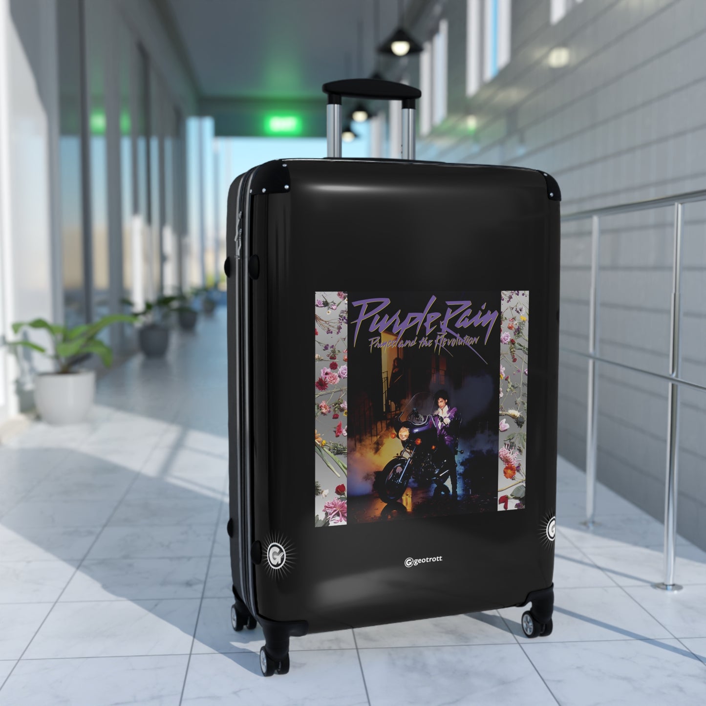 Purple Rain Prince And The Revolution Eighties Music Album Luggage Bag Rolling Suitcase Spinner