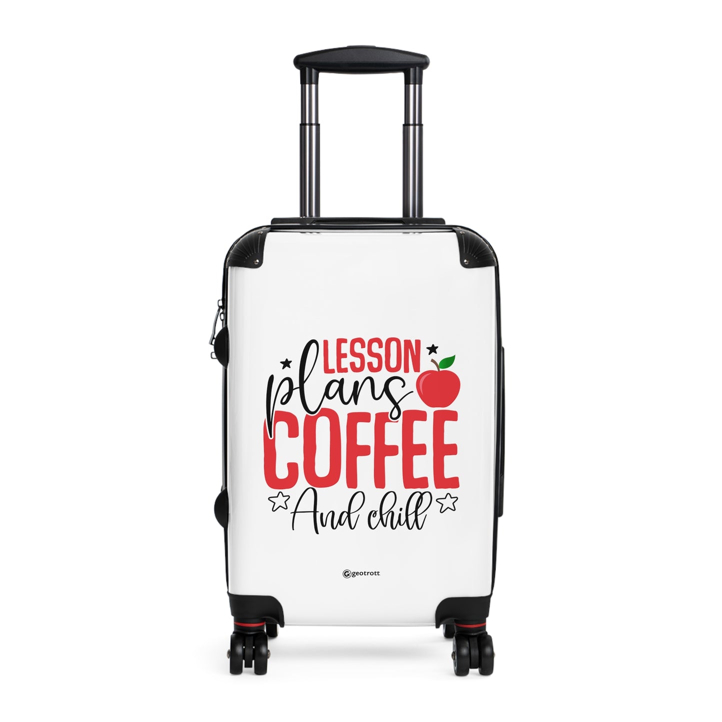 Lesson Plans Coffee and Chill Emotive Inspirational Education Teacher Luggage Bag Rolling Suitcase Spinner
