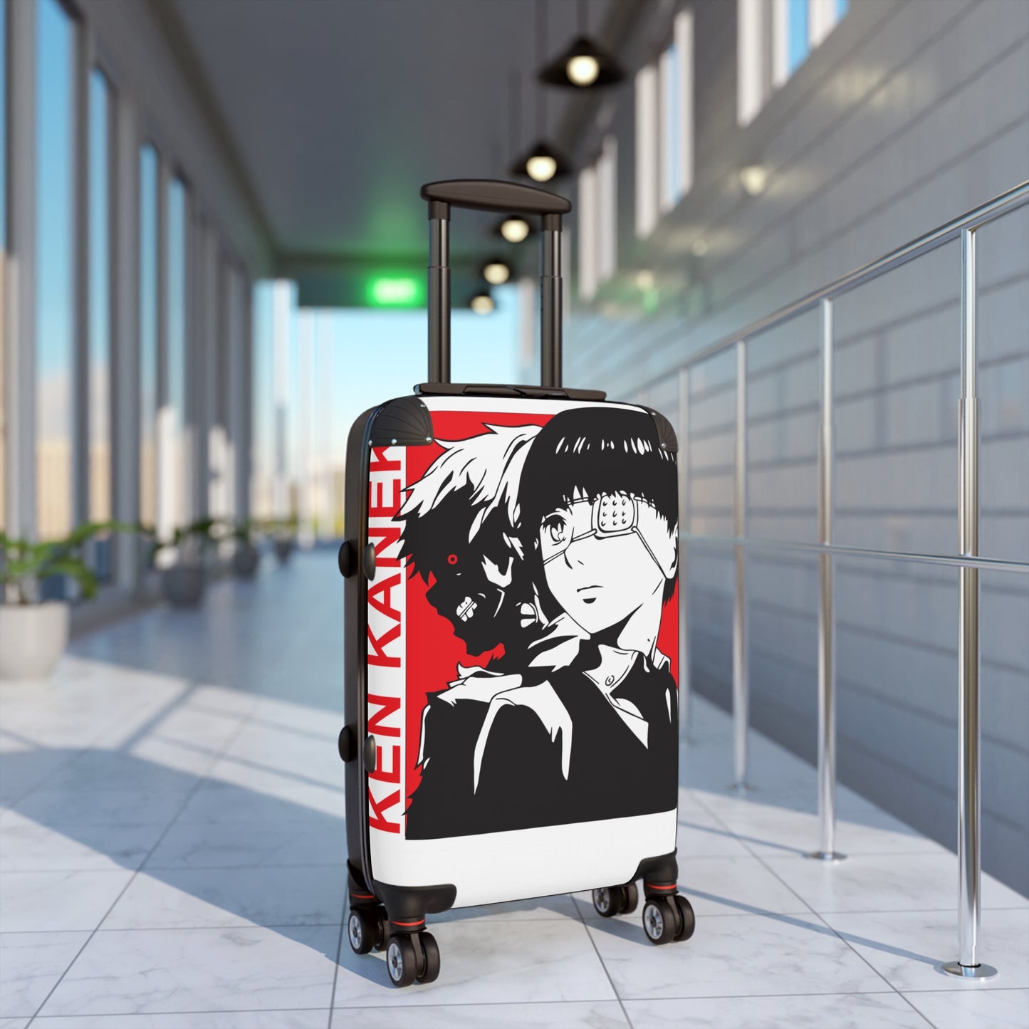 Ken Kaneki: Tokyo Ghoul Anime Portrait, Black And White Manga Art With Red Accents