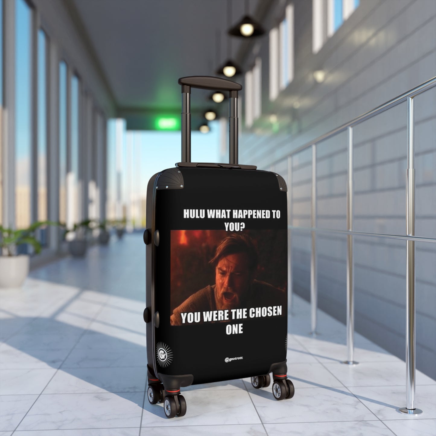 Obi-Wan Kenobi You were the chosen one! HULU MEME Funny Inspirational Luggage Bag Rolling Suitcase Spinner