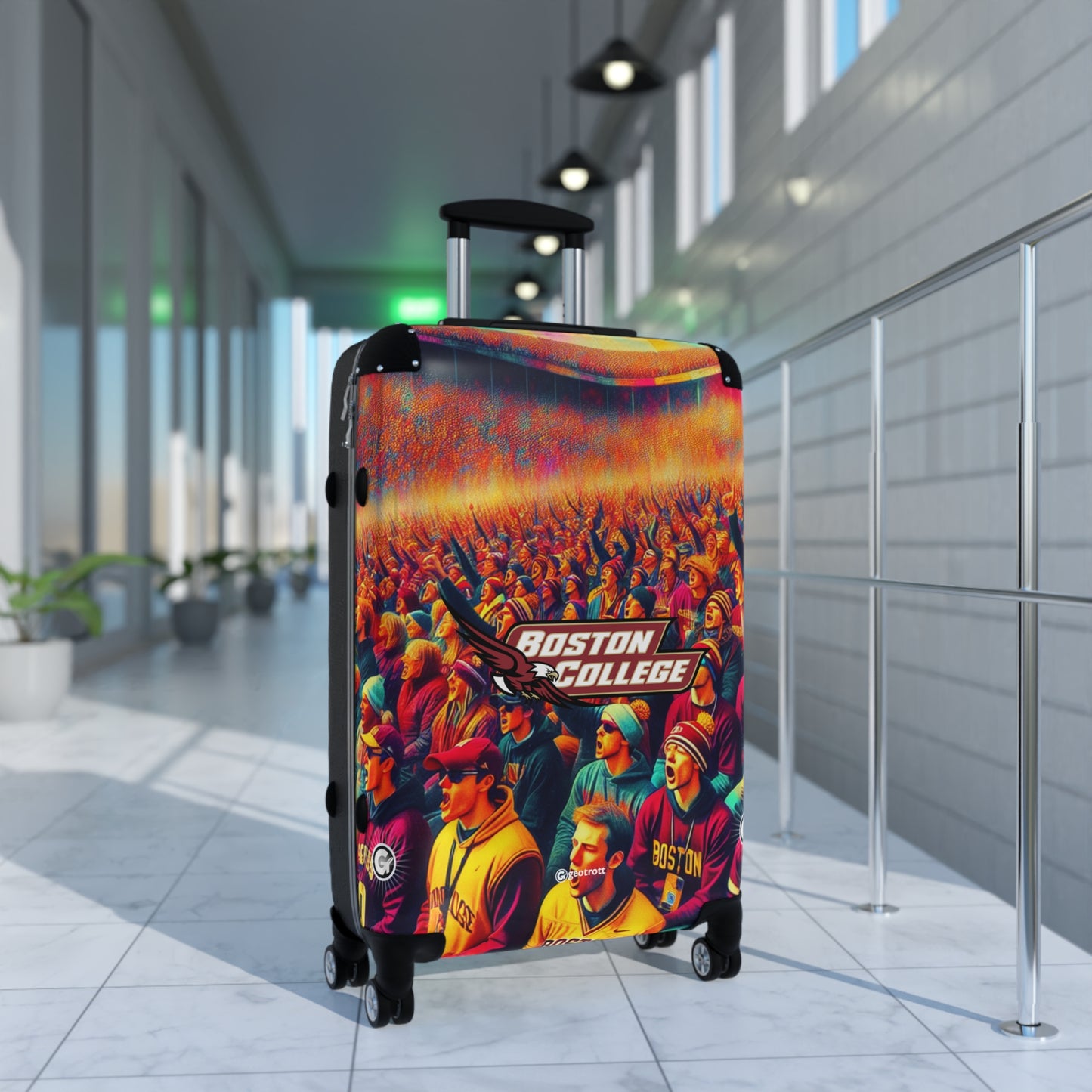 Boston College Eagles College Team Luggage Bag Rolling Suitcase Spinner