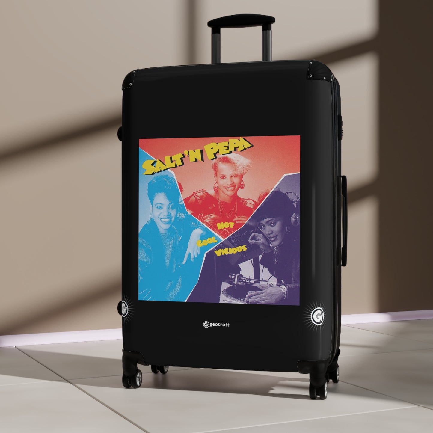 Salt N Pepa Hot Cool & Vicious 1986 Luggage Bag Rolling Suitcase Spinner