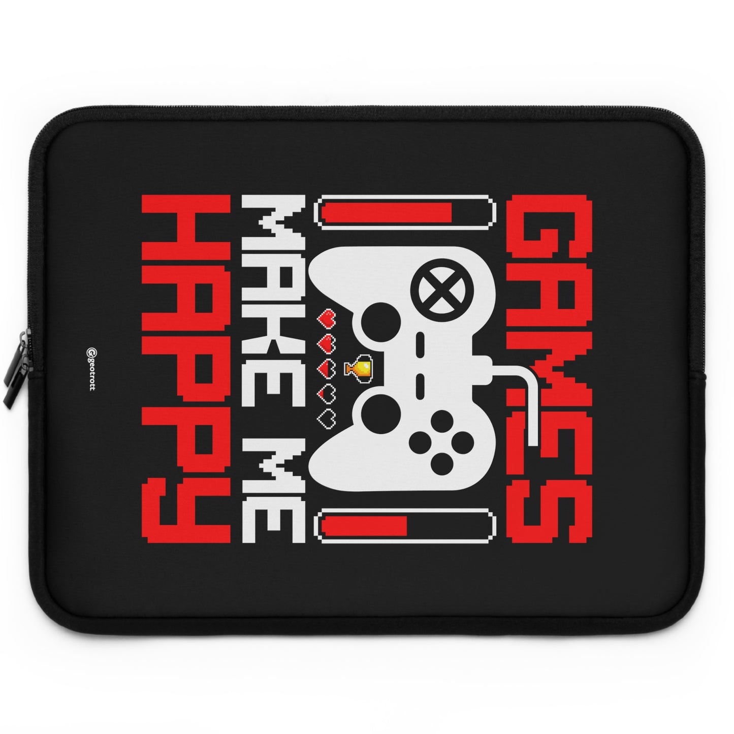 Games Make Me Happy 3 Gamer Gaming Lightweight Smooth Neoprene Laptop Sleeve
