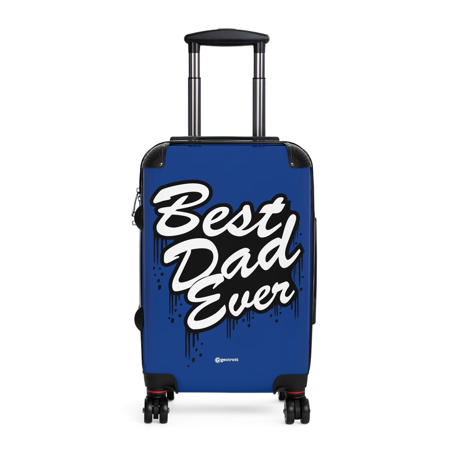 Best Dad Ever Blue Emotive Inspirational Fathers Day Luggage Bag Rolling Suitcase Spinner