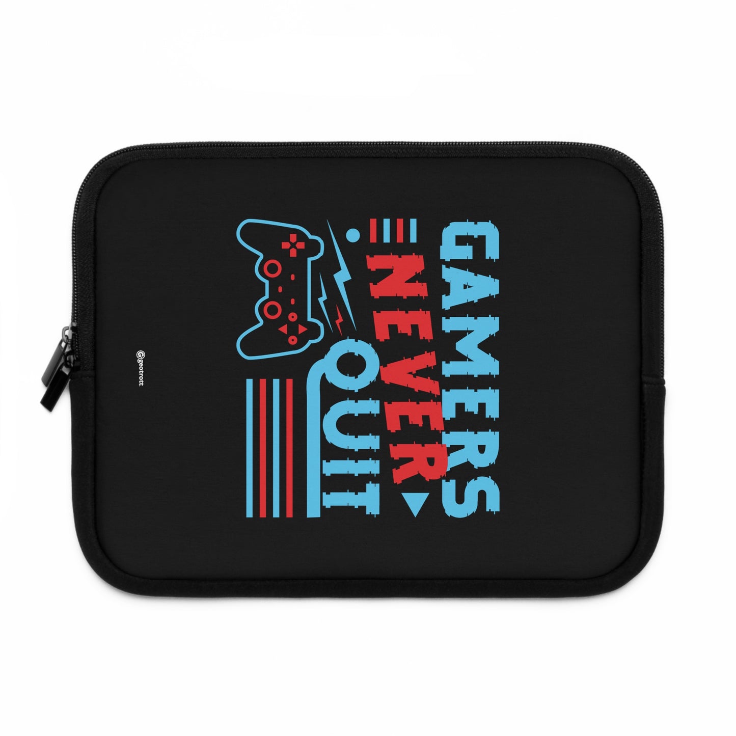 Gamers Never Quit Gamer Gaming Lightweight Smooth Neoprene Laptop Sleeve
