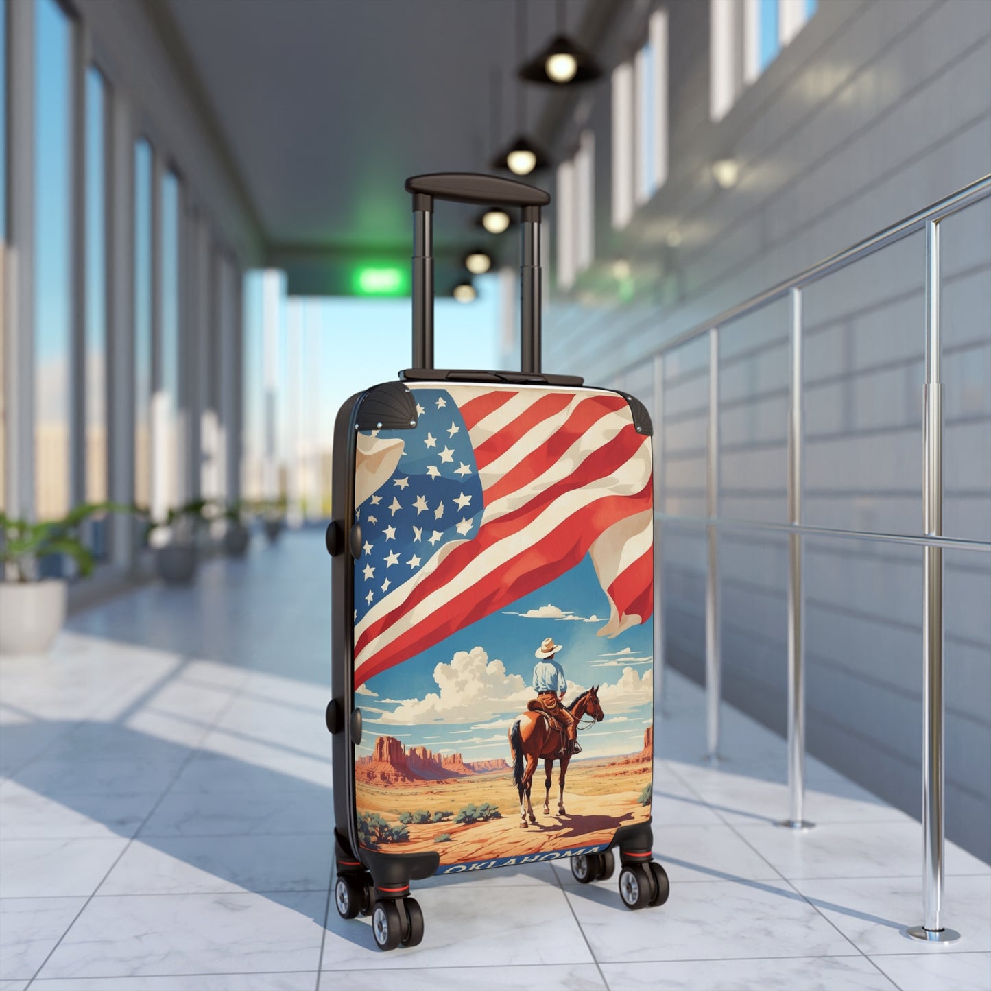 Oklahoma'S Patriotic Frontier: Vintage Travel Poster, American Southwest Landscape Vintage Travel Poster