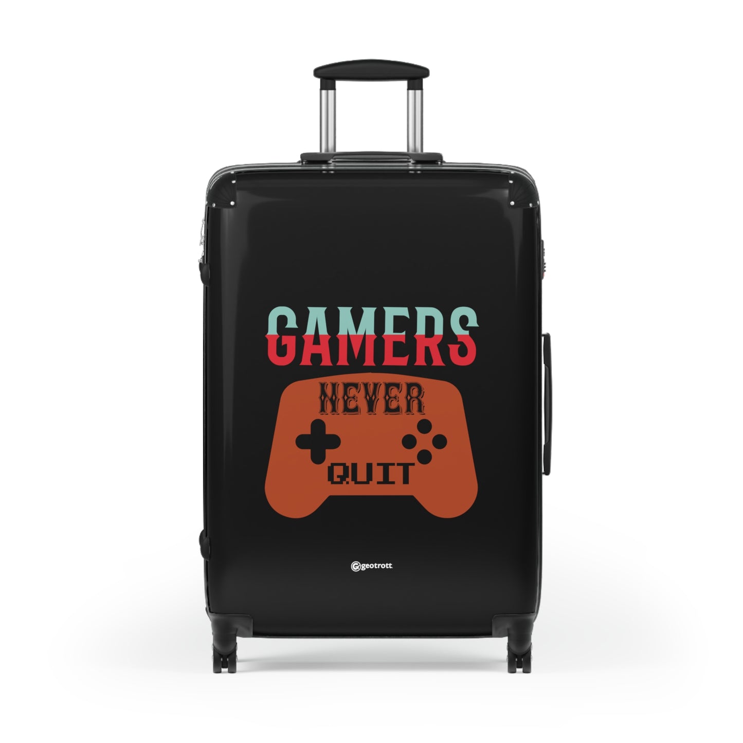 Gamers Never Quit 2 Gamer Gaming Suitcase-Bags-Geotrott