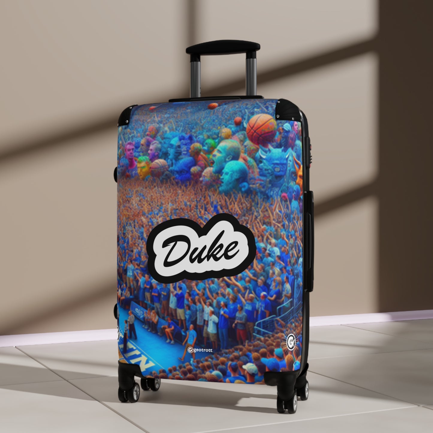 The Duke University Blue Devils Mens Basketball Ncaa Team Luggage Bag Rolling Suitcase Spinner