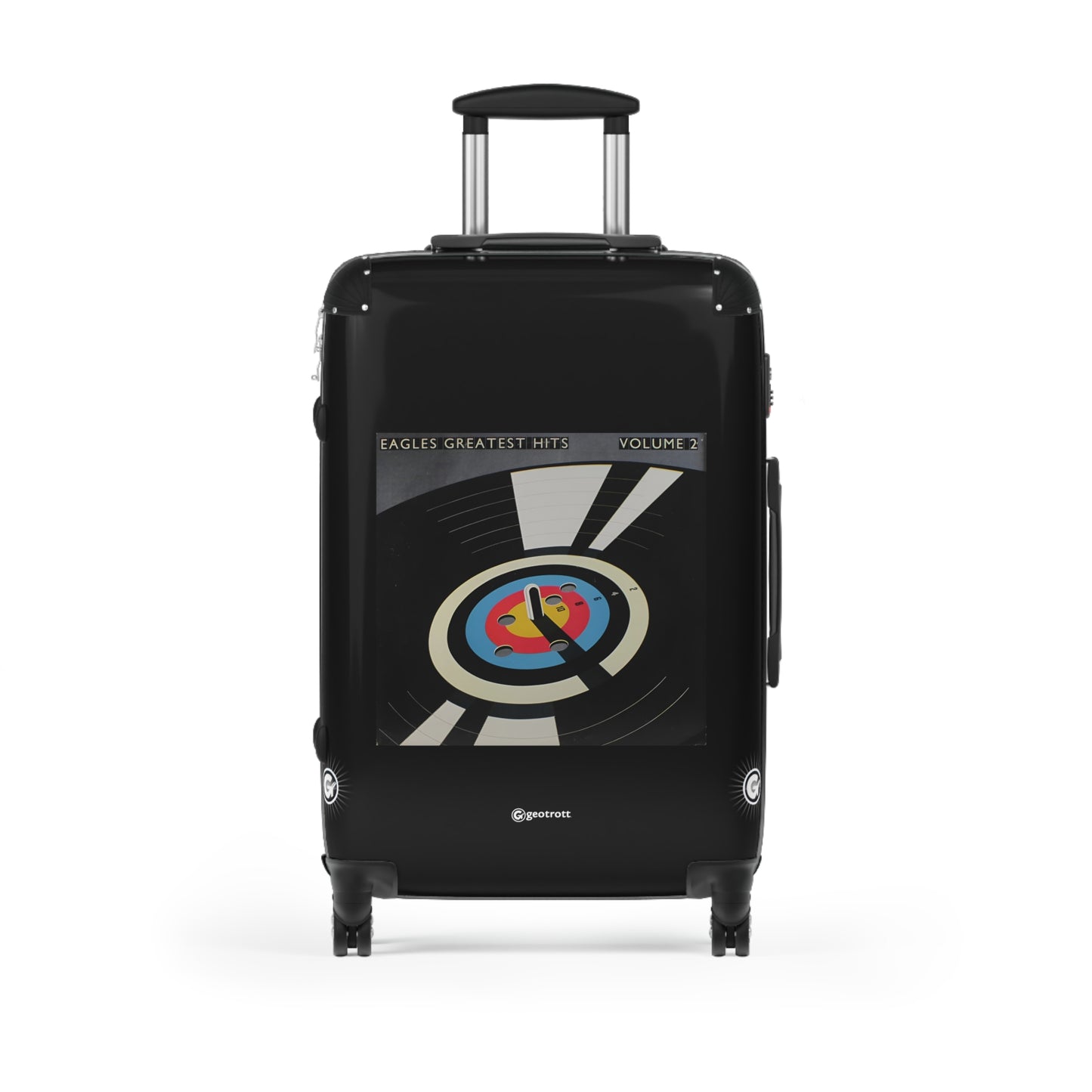 Eagles Greatest Hits Volume 2 Eighties Music Album Luggage Bag Rolling Suitcase Spinner