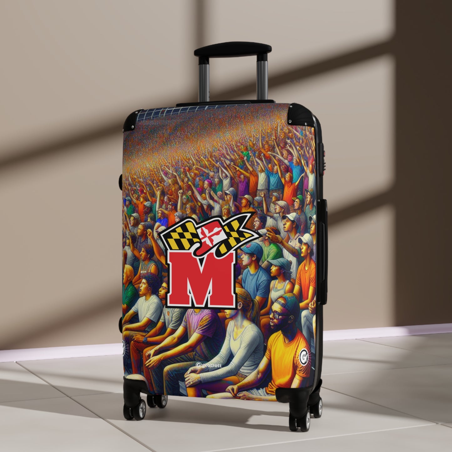 University Of Maryland Terrapins Women'S Varsity College Team Luggage Bag Rolling Suitcase Spinner