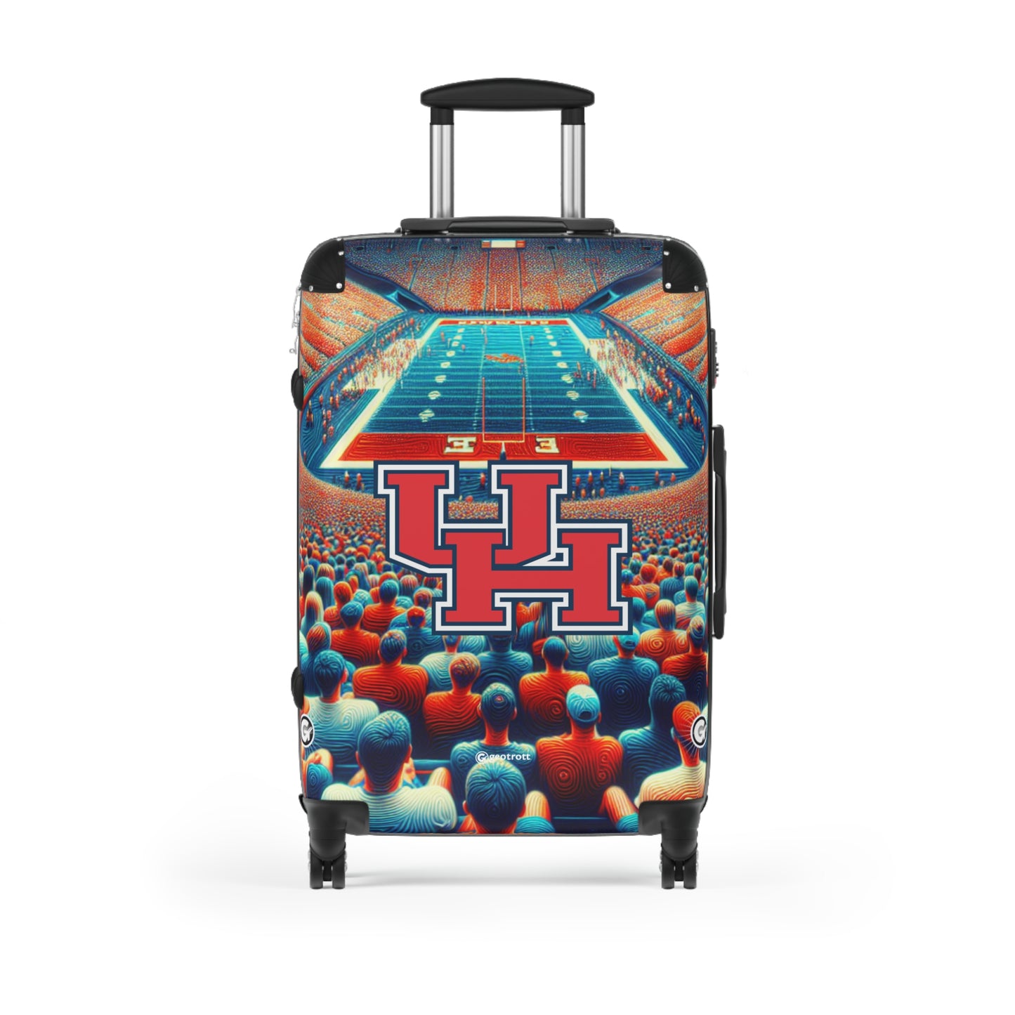 University Of Houston Cougars Shasta College Team Luggage Bag Rolling Suitcase Spinner