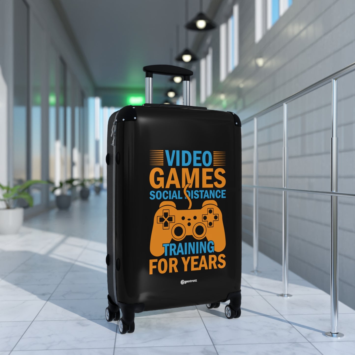 Video Games Social Distance Training for Years Gamer Gaming Suitcase-Bags-Geotrott