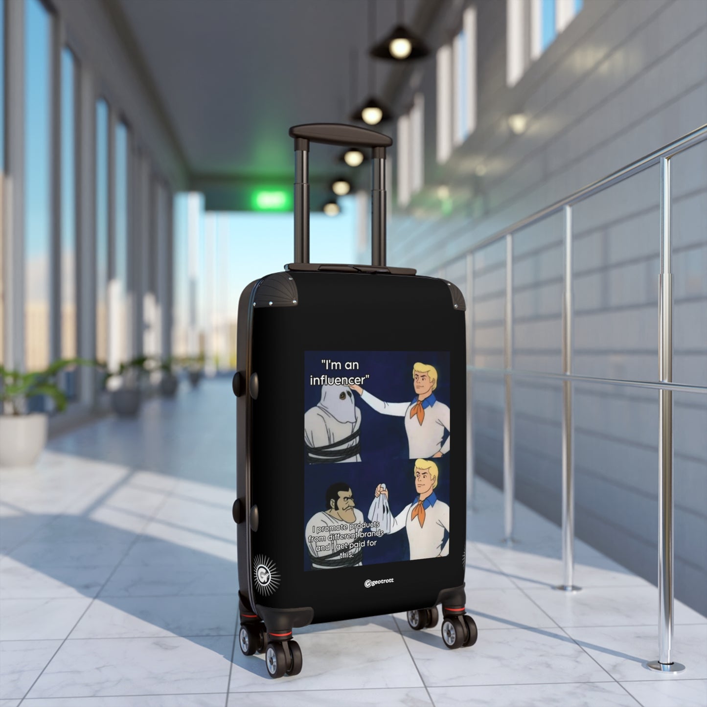 I am an Influencer Scooby-Doo Joke MEME Funny Inspirational Luggage Bag Rolling Suitcase Spinner