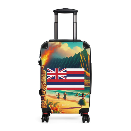 Hawaii Usa State Flags Luggage Bag Rolling Suitcase Spinner