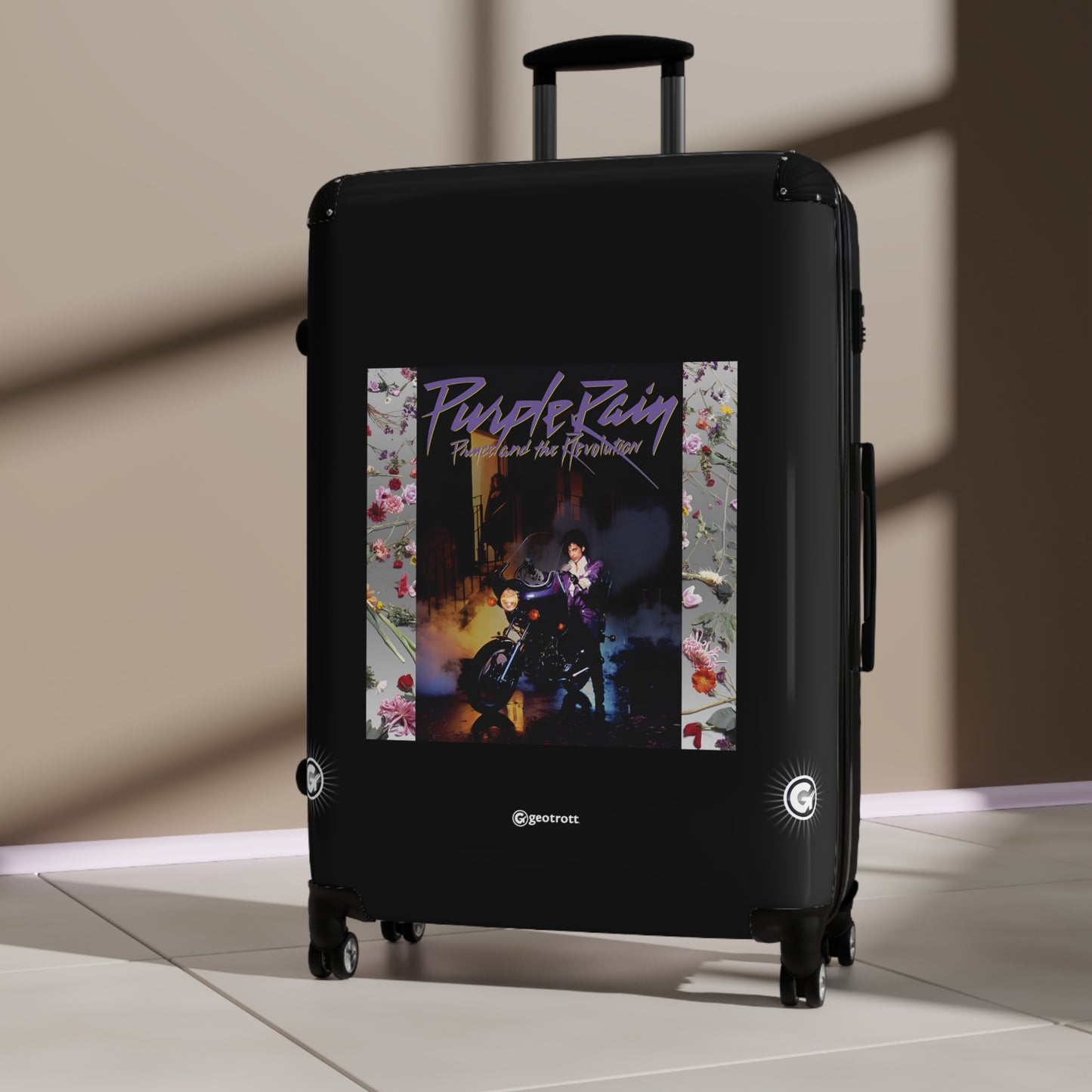 Purple Rain Prince And The Revolution Eighties Music Album Luggage Bag Rolling Suitcase Spinner