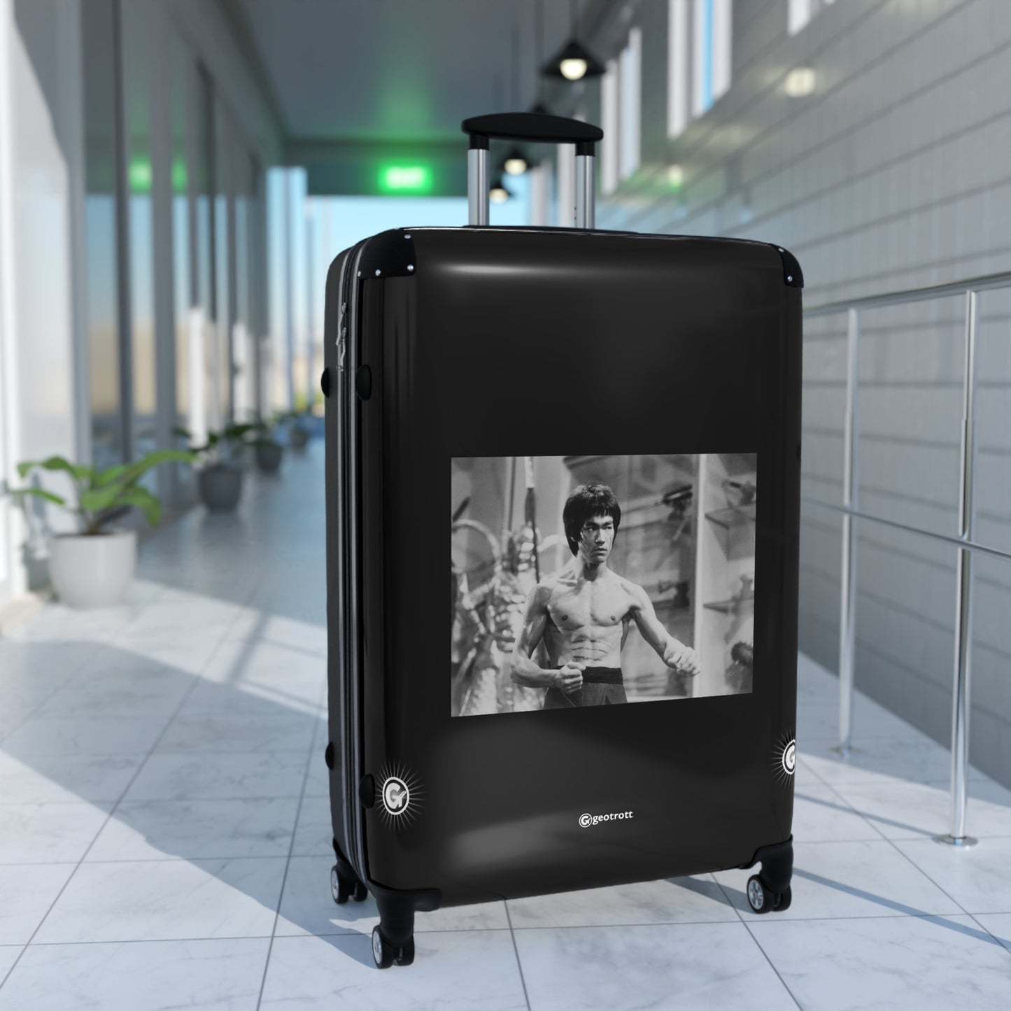 Bruce Lee Fighting Huntress Enter The Dragon 20Th Century Photos Luggage Bag Rolling Suitcase Spinner
