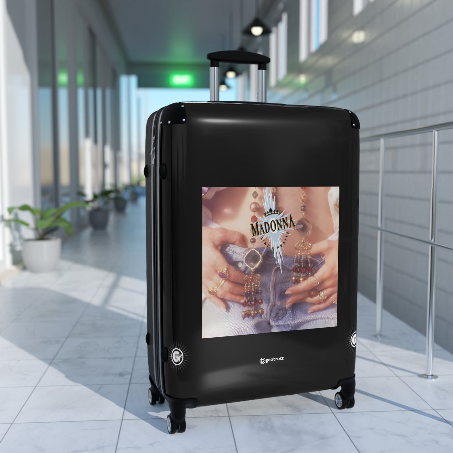 Madonna Like A Prayer Eighties Music Album Luggage Bag Rolling Suitcase Spinner