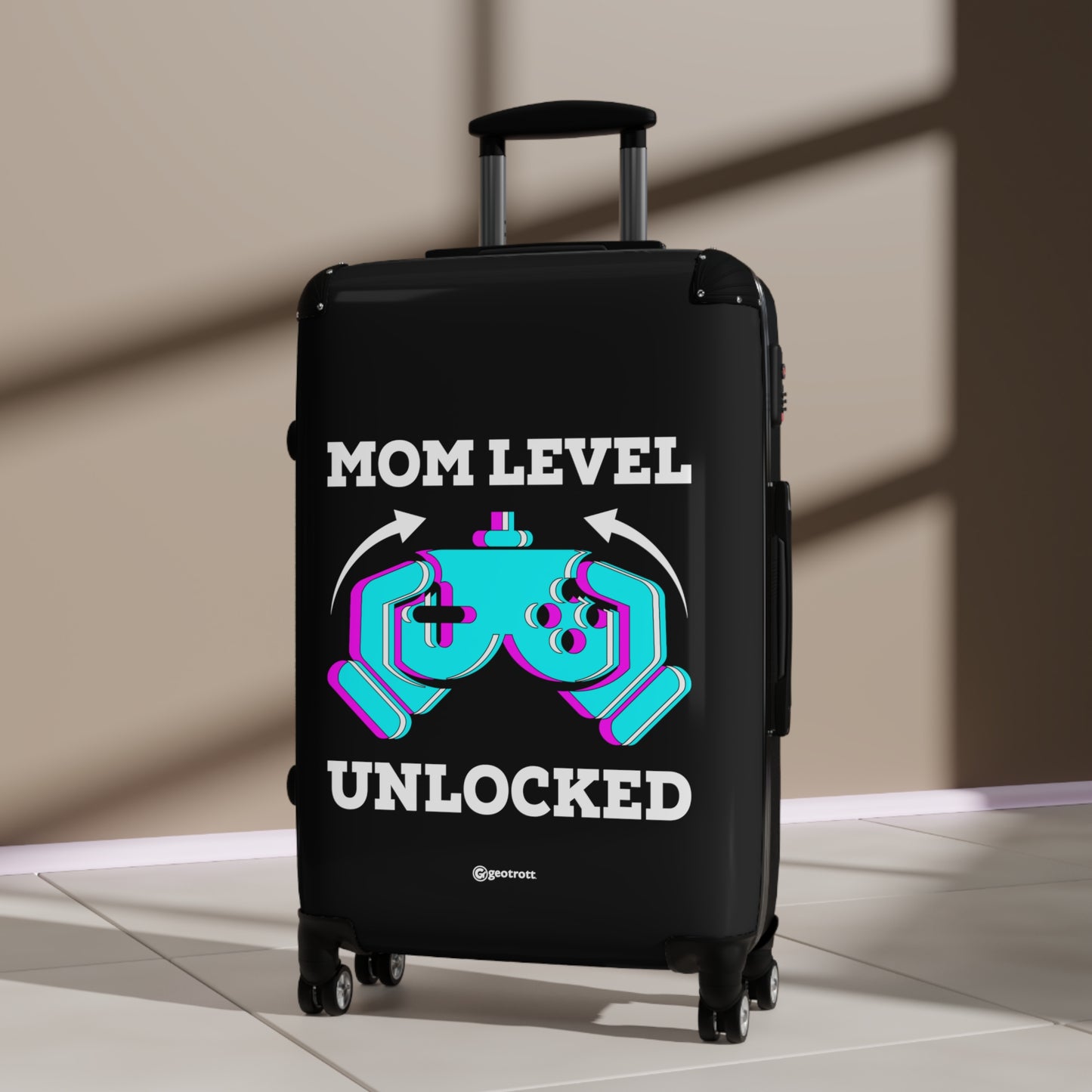 Mom Level Unlocked Gamer Gaming Suitcase