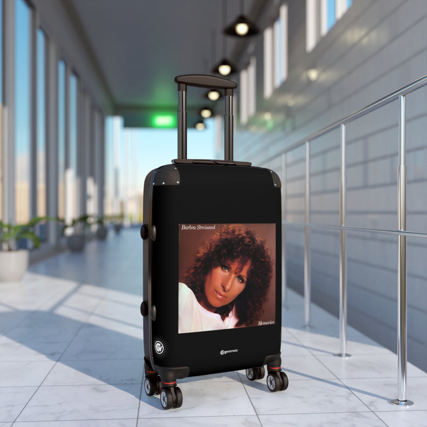 Barbara Streisand Memories Eighties Music Album Luggage Bag Rolling Suitcase Spinner
