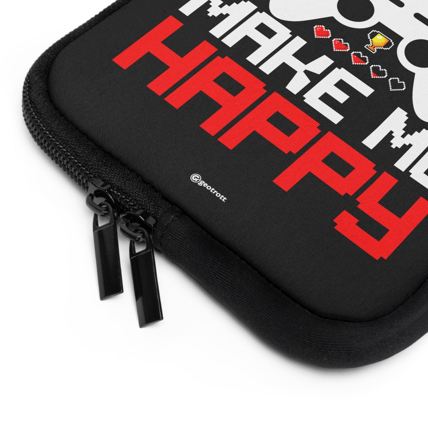 Games Make Me Happy 3 Gamer Gaming Lightweight Smooth Neoprene Laptop Sleeve