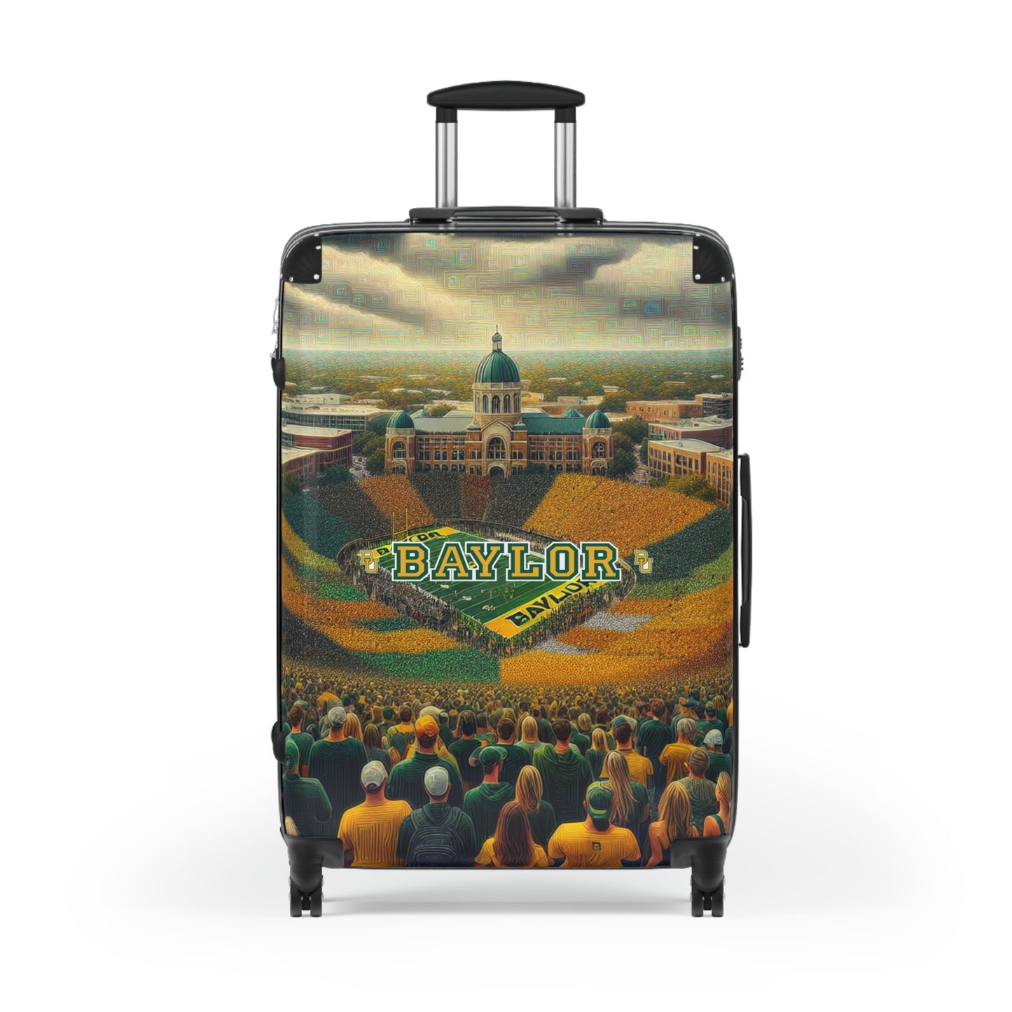 University Baylor Bears College Football Team Luggage Bag Rolling Suitcase Spinner
