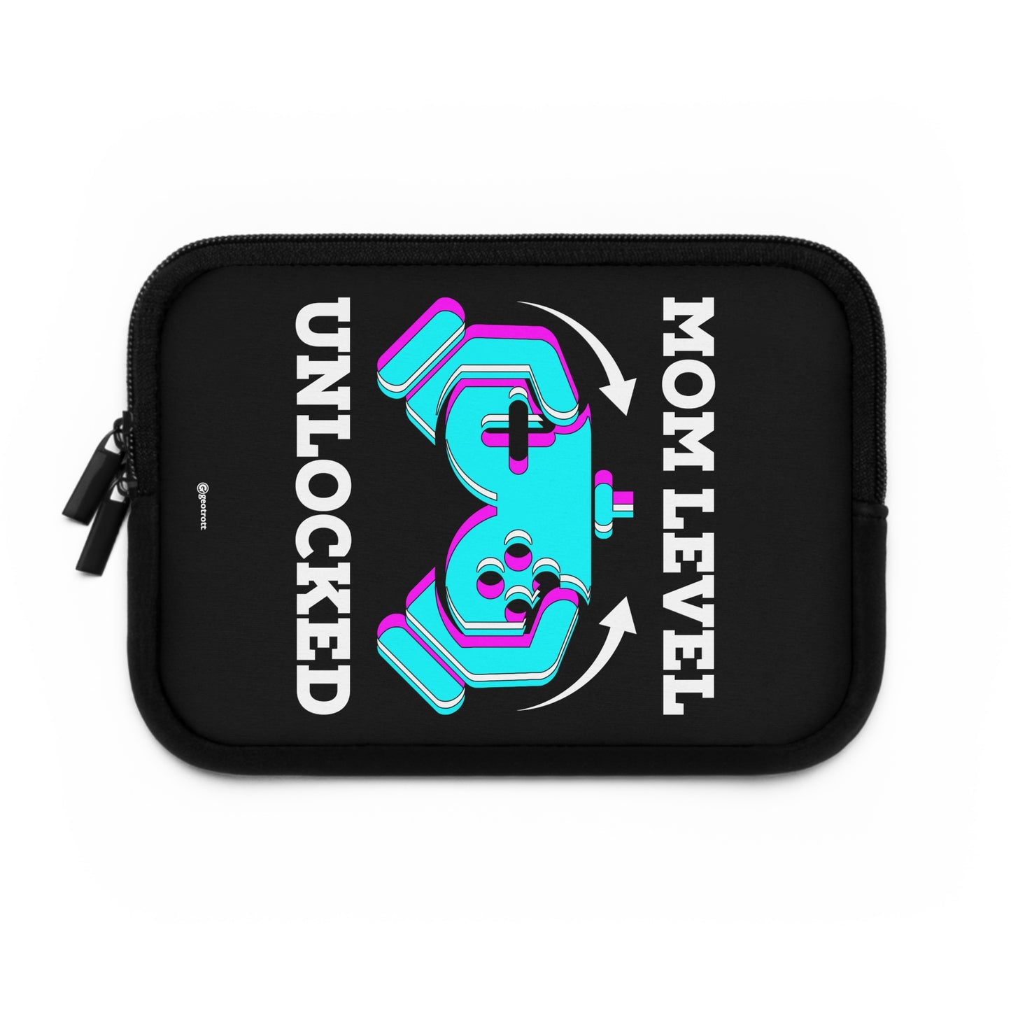 Mom Level Unlocked Gamer Gaming Lightweight Smooth Neoprene Laptop Sleeve