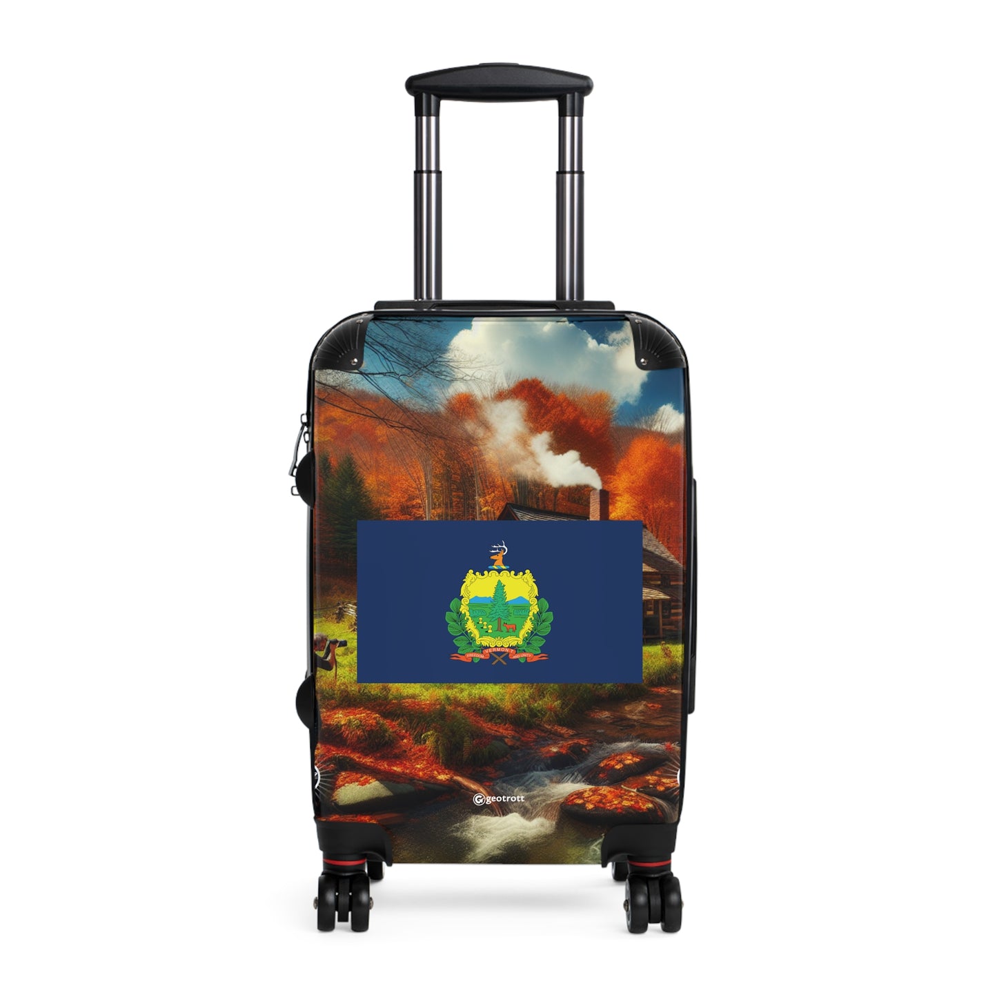 Vermont USA STATE FLAGS Luggage Bag Rolling Suitcase Spinner