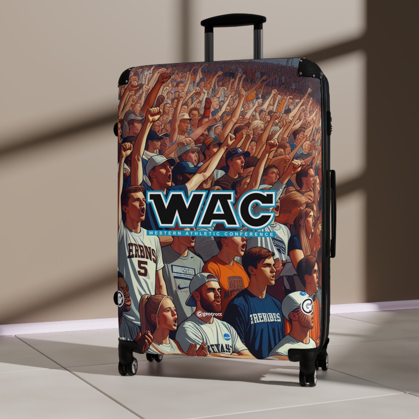 Western Athletic Conference Ncaa Division I Luggage Bag Rolling Suitcase Spinner
