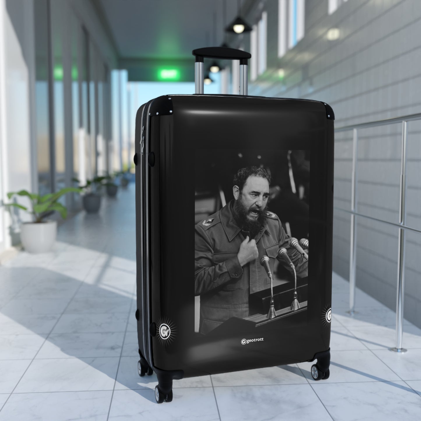 Fidel Alejandro Castro Ruz Cuban President 20Th Century Photos Luggage Bag Rolling Suitcase Spinner