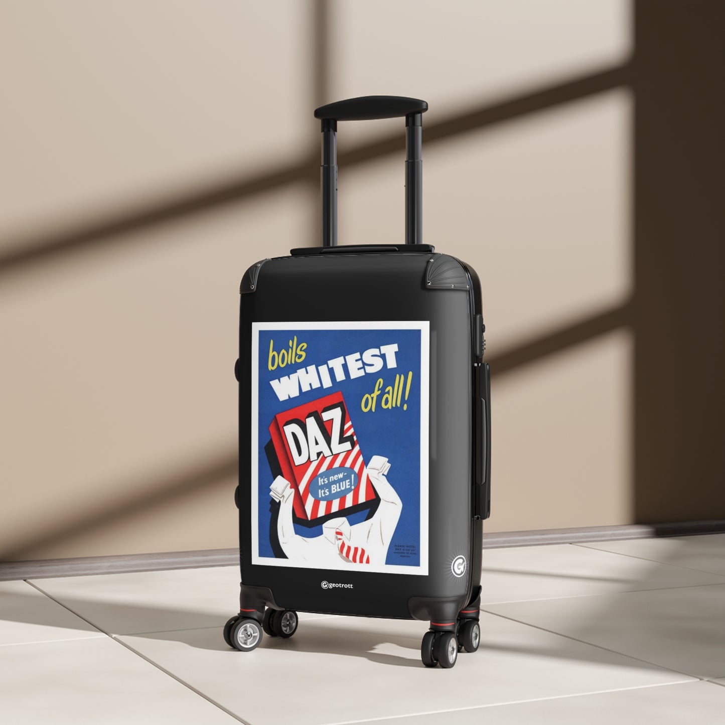Daz 1950S Uk Washing Powder Products Vintage Posters Retro Ad Luggage Bag Rolling Suitcase Spinner