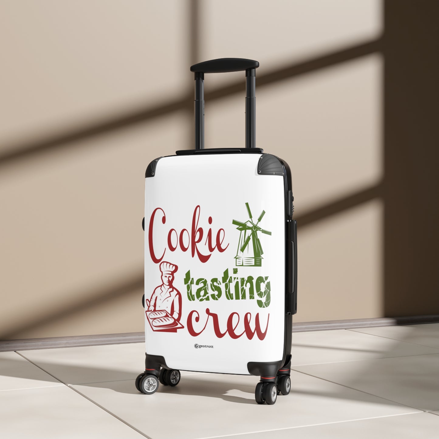 Funny Inspirational Cookies Tasting Crew Luggage Bag Rolling Suitcase Spinner