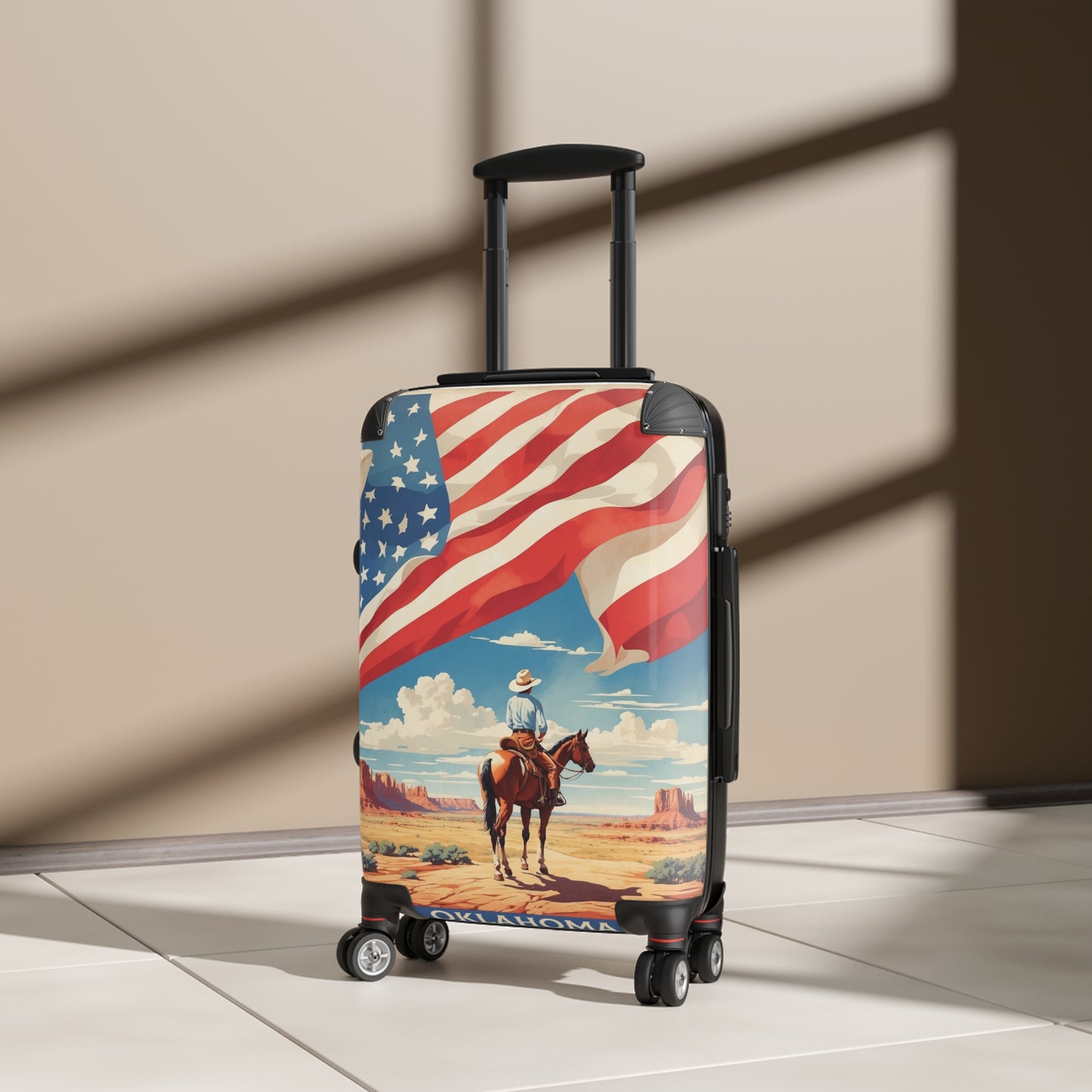 Oklahoma'S Patriotic Frontier: Vintage Travel Poster, American Southwest Landscape Vintage Travel Poster
