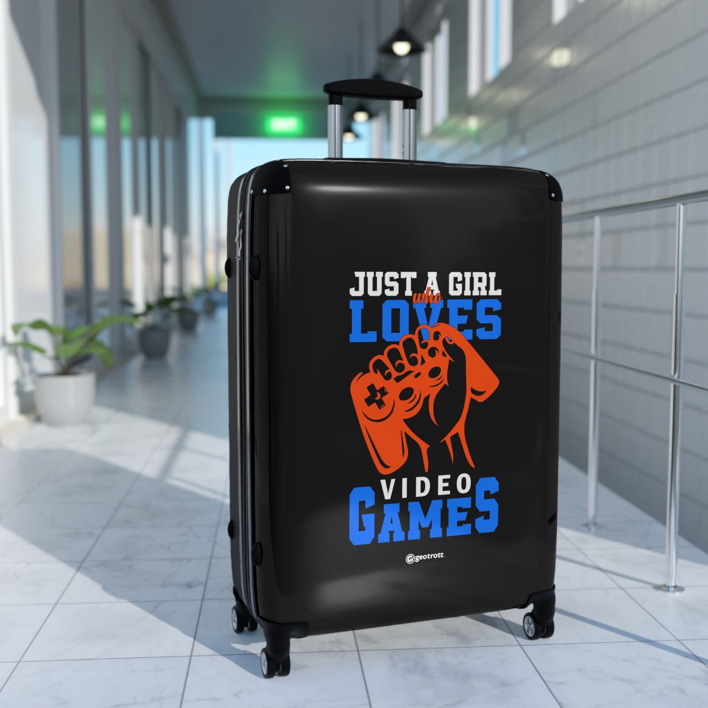 Just a Girl who loves Video Games Gamer Gaming Suitcase-Bags-Geotrott