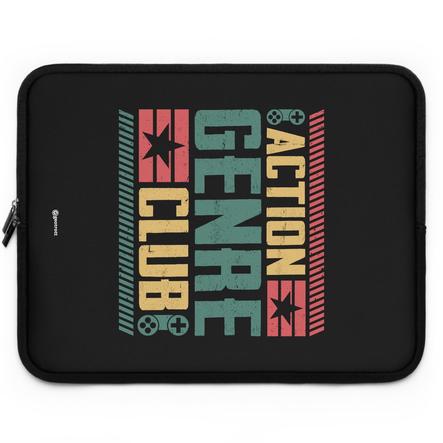 Action Genre Club Gamer Gaming Lightweight Smooth Neoprene Laptop Sleeve
