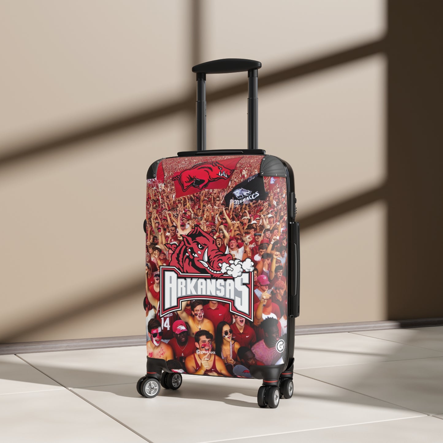 Arkansas Razorbacks Football Team Luggage Bag Rolling Suitcase Spinner