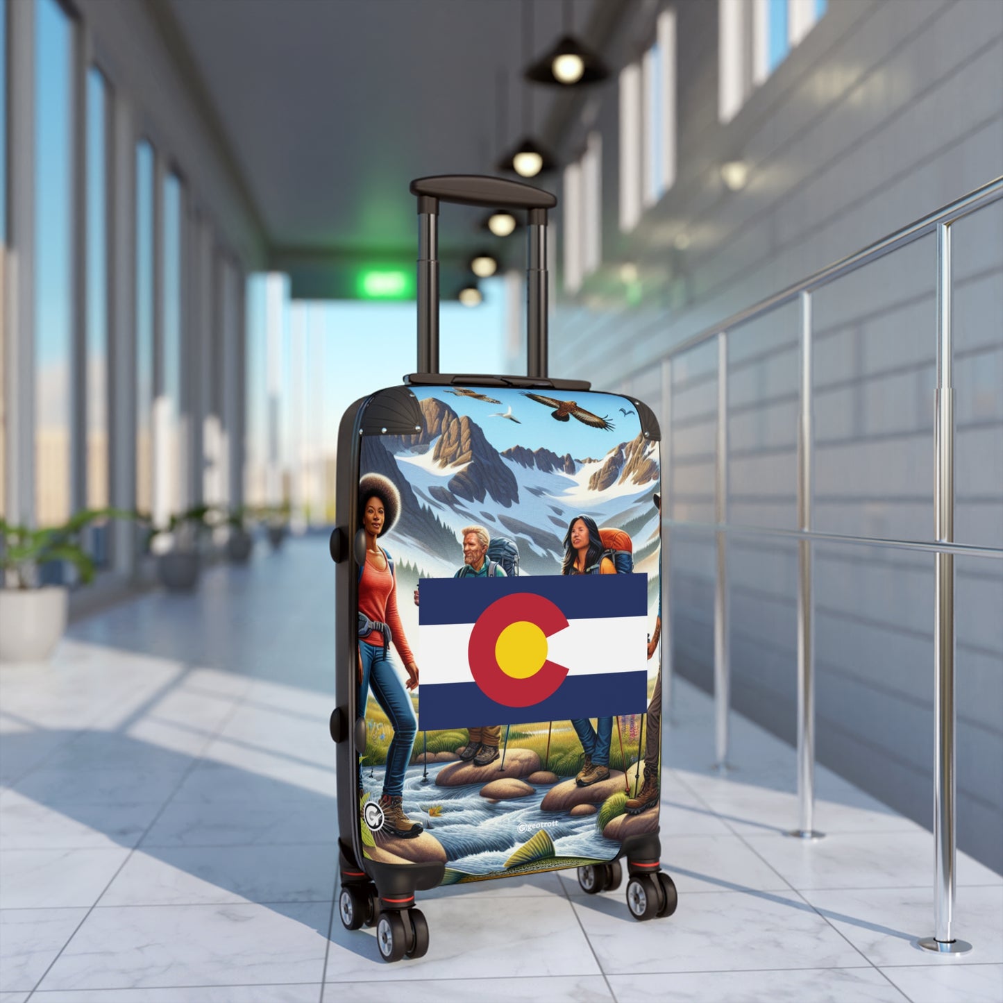 Colorado Usa State Flags Luggage Bag Rolling Suitcase Spinner
