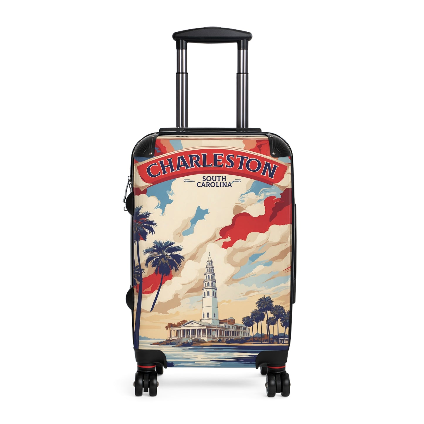 Charleston'S Coastal Charm: Vintage Travel Poster, Southern Lighthouse Scenery Vintage Travel Poster