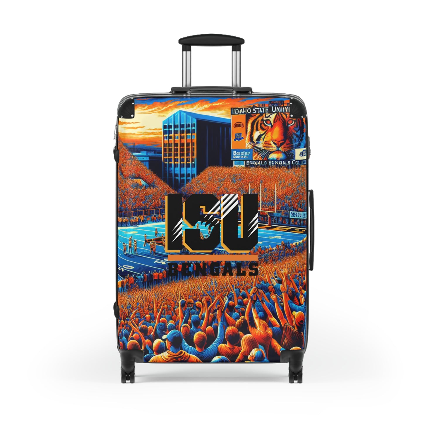 Idaho State University Bengals College Team Luggage Bag Rolling Suitcase Spinner