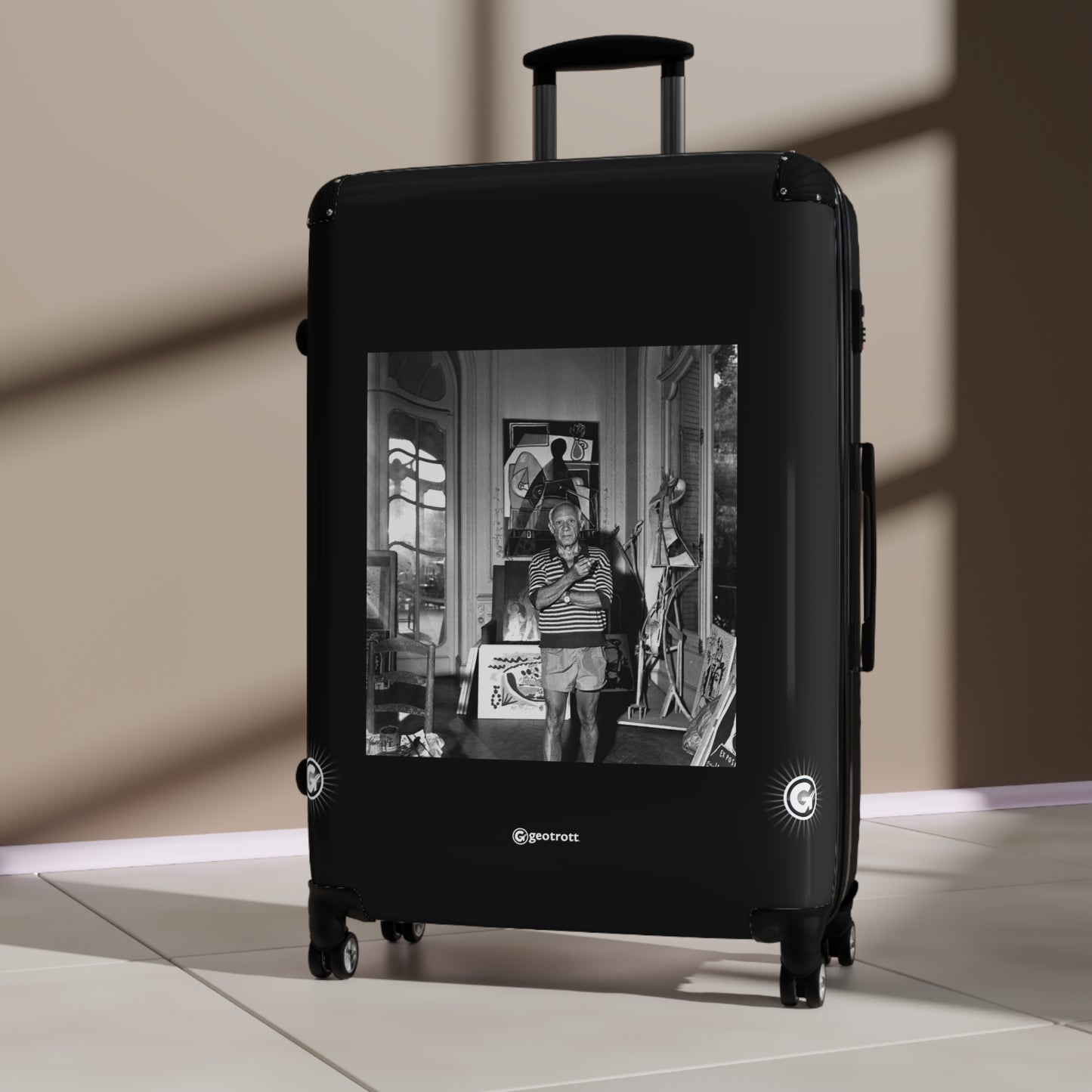 Copy of Pablo Picasso at Home The Prolific Artists Life 20TH CENTURY Photos Luggage Bag Rolling Suitcase Spinner
