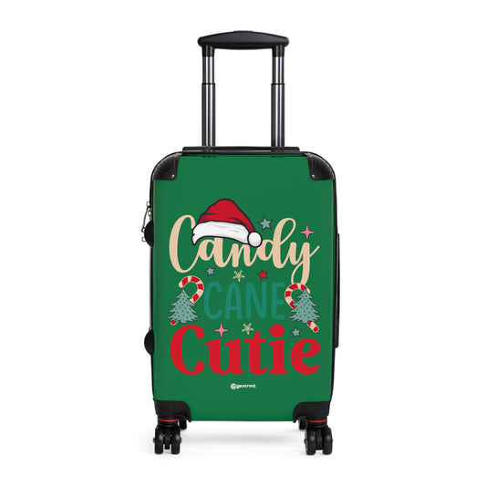 Candy Cane Cutie Christmas Season Luggage Bag Rolling Suitcase Spinner