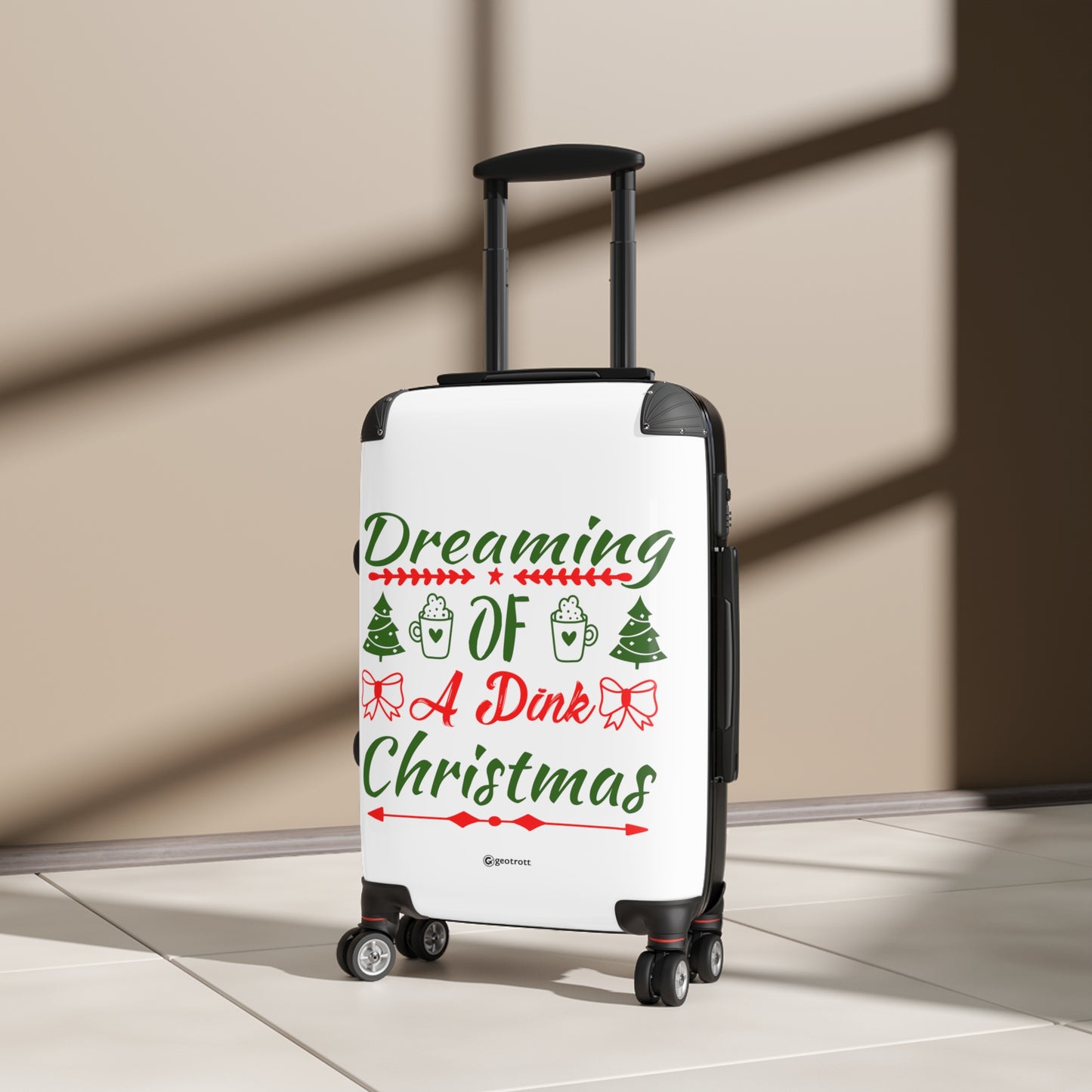 Christmas Season Dreaming Of A Drink Christmas Luggage Bag Rolling Suitcase Spinner